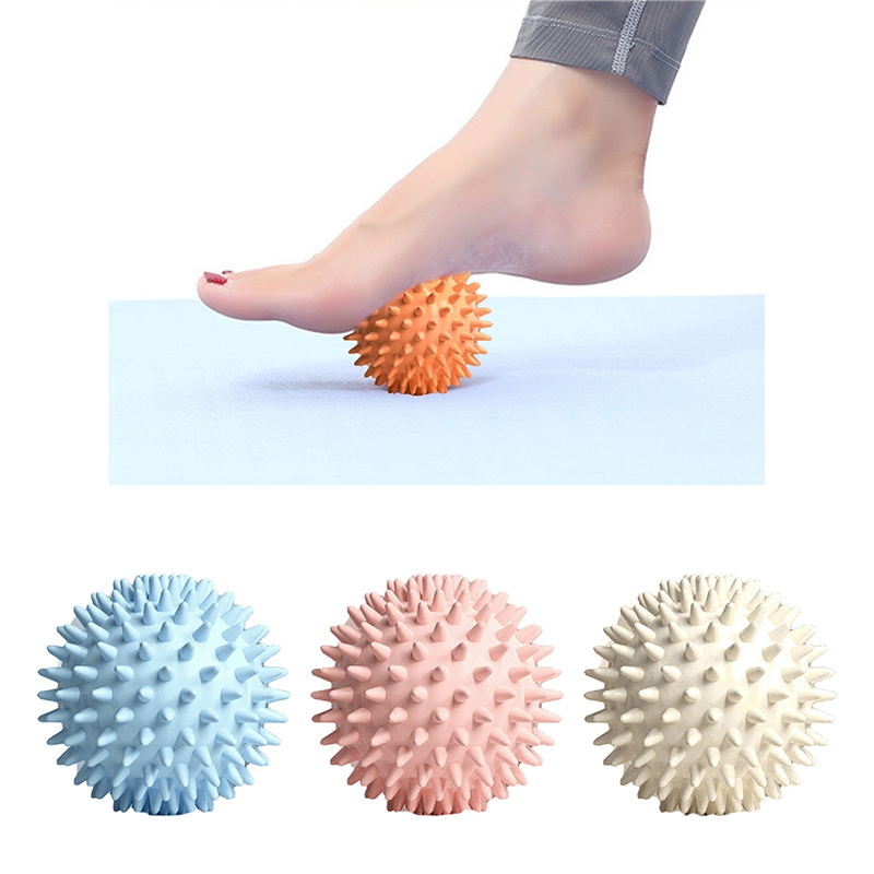 Yoga Fitness Ball - Bola de masaje de erizo, palo