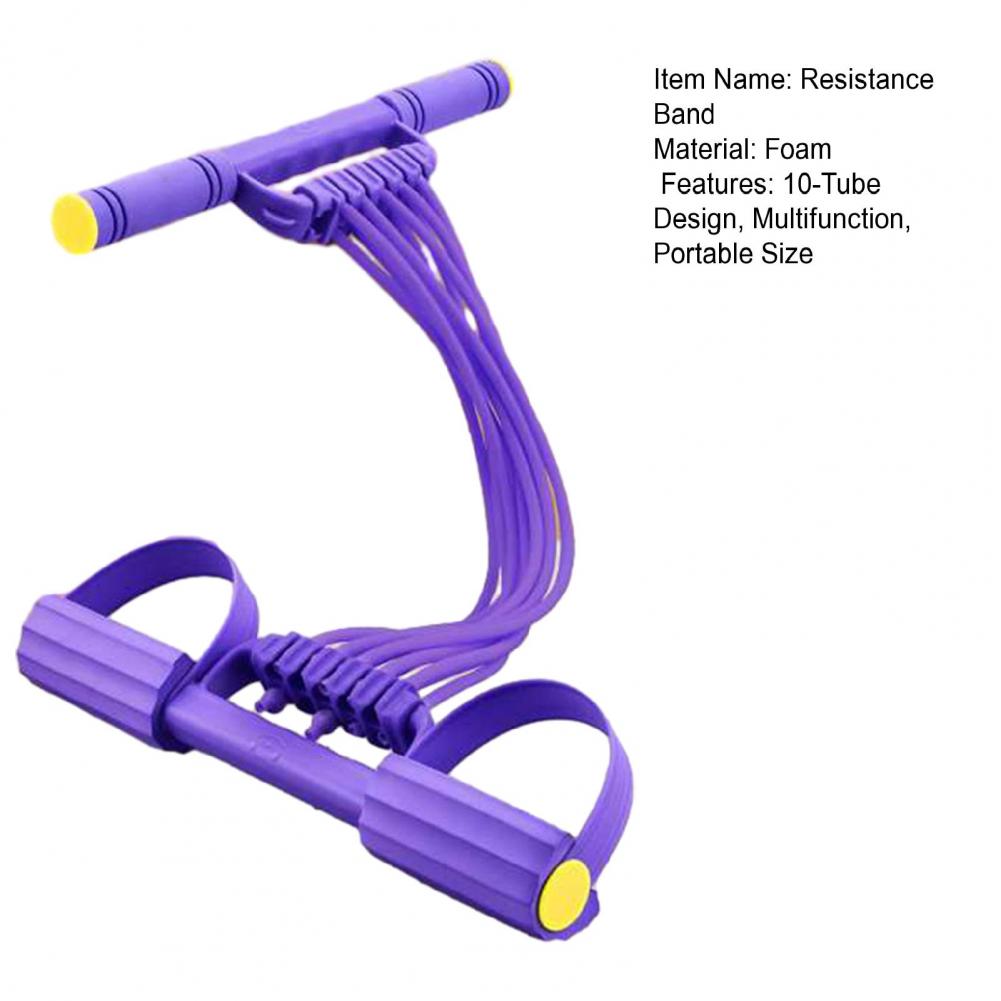 Banda de Resistencia de 10 Tub - Yoga Pedal Puller Fitness Equipment reseña y precio