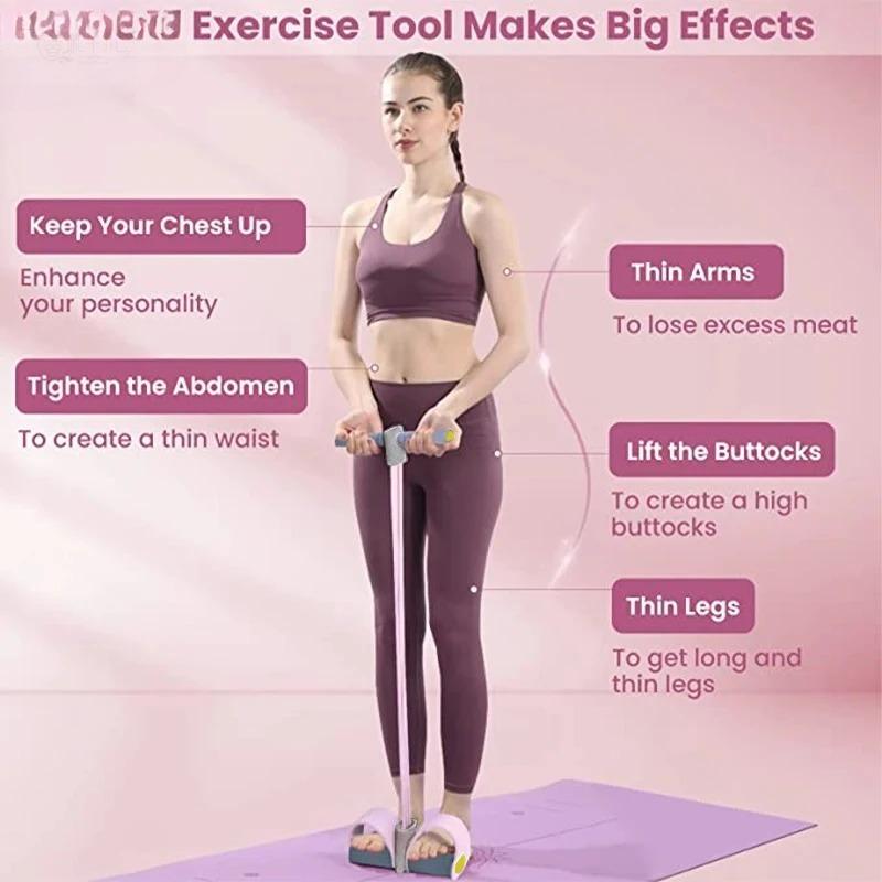 Bandas de resistencia de 4 tub - Yoga Pedal Puller Fitness Equipment reseña y precio