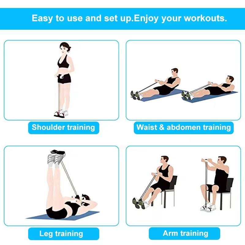 Bandas de Resistencia de 4 Tub - Yoga Pedal Puller Fitness Equipment reseña y precio