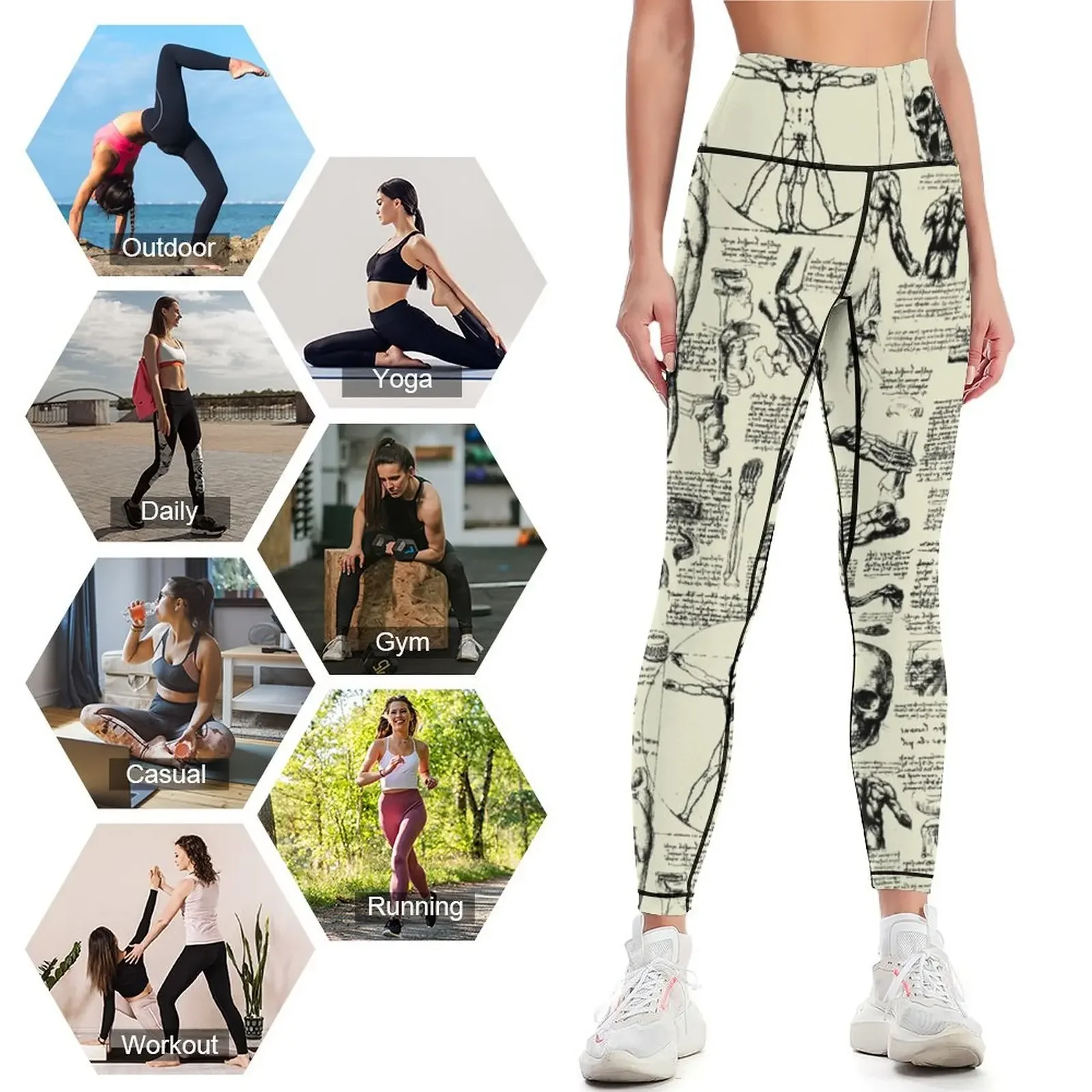 Bocetos de Anatomía de Da Vinc - Yoga Anatomy Of Fitness reseña y precio
