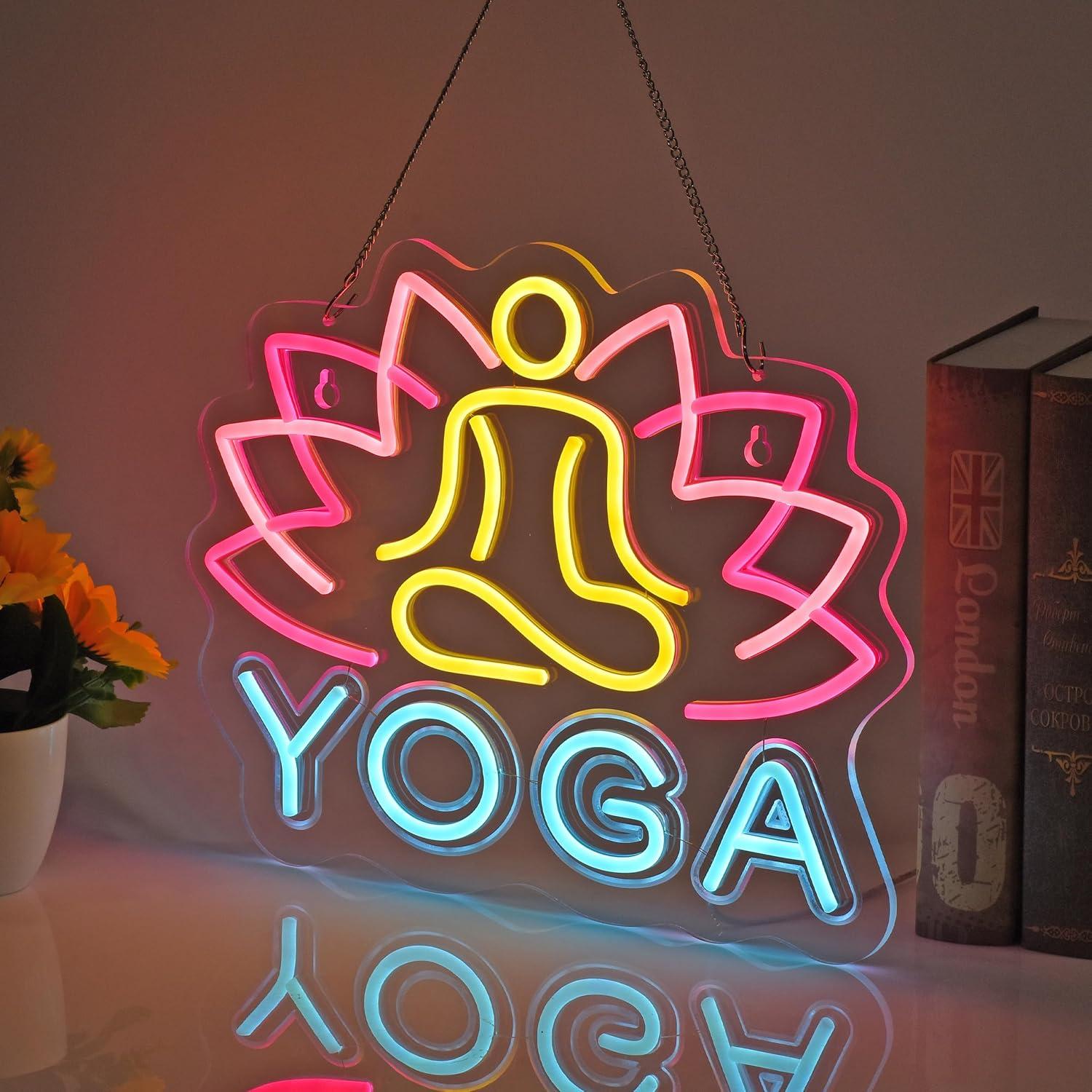 Letrero de Neón de Yoga, Luces - Yoga Fitness Room reseña y precio