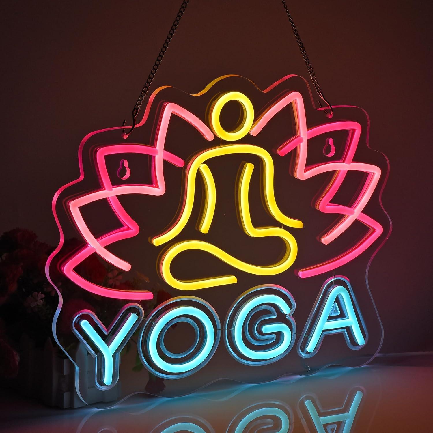 Letrero de Neón de Yoga, Luces - Yoga Fitness Room reseña y precio