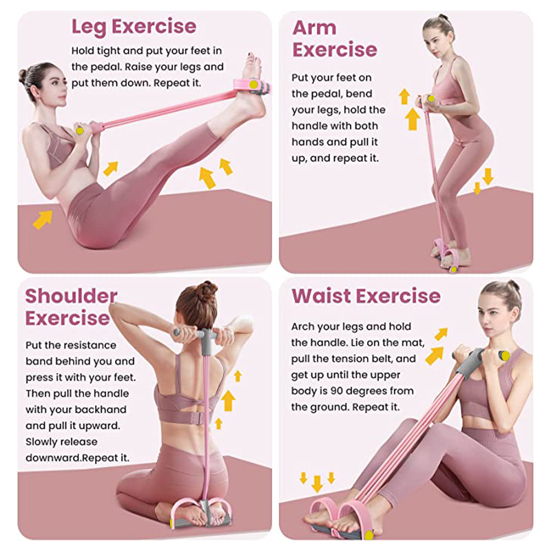 Bandas de Resistencia de 4 Tub - Yoga Pedal Puller Fitness Equipment reseña y precio