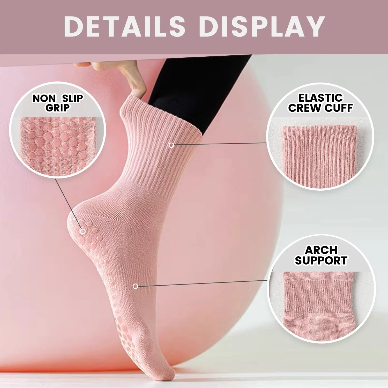 4 pares de calcetines de yoga  - Yoga & Fitness With Faye The Well Being Studio Abbots Langley reseña y precio