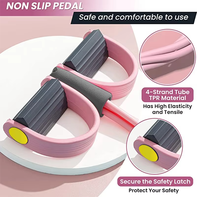Banda de Resistencia de 4 Tubo - Yoga Pedal Puller Fitness Equipment reseña y precio