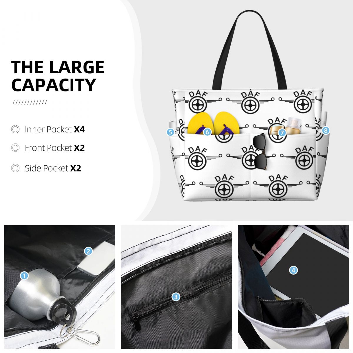 Bolso de playa con diseño vect - Yoga Fitness Logo Design reseña y precio