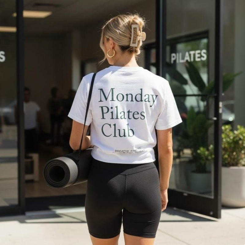 Camiseta para Pilates, Camiset - Yoga Fitness Fit Club reseña y precio